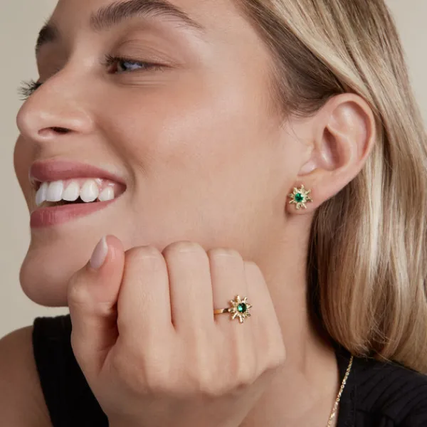 Pendientes Oro y Esmeralda*Eguzkilore Best