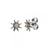 Pendientes Plata Negra y Circonita Cognac 11mm*Eguzkilore Clearance