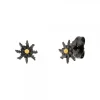 Pendientes Plata Negra y Dorada 12mm*Eguzkilore Clearance
