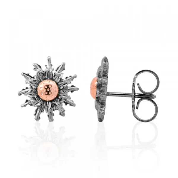 Pendientes Rutenio y Rosa 14mm*Eguzkilore Outlet