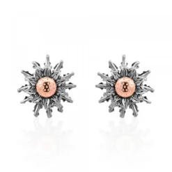 Pendientes Rutenio y Rosa 14mm*Eguzkilore Outlet
