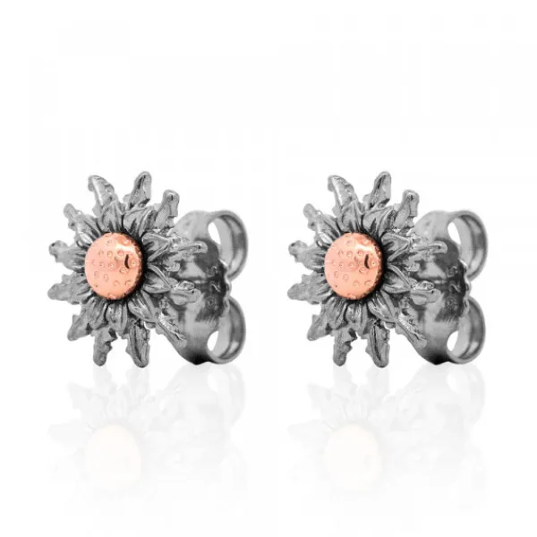 Pendientes Rutenio y Rosa 14mm*Eguzkilore Outlet