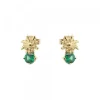 Pendientes Enea2 Oro y Esmeralda*Eguzkilore Hot
