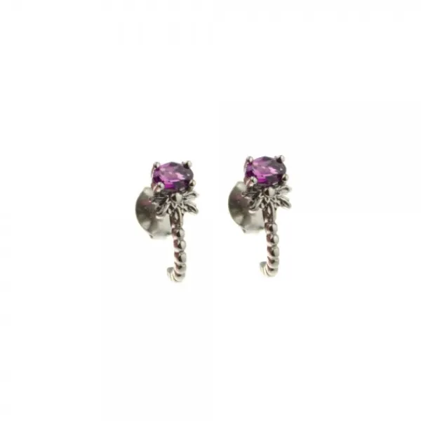 Pendientes Ghor Plata Negra y Amatista*Eguzkilore Hot