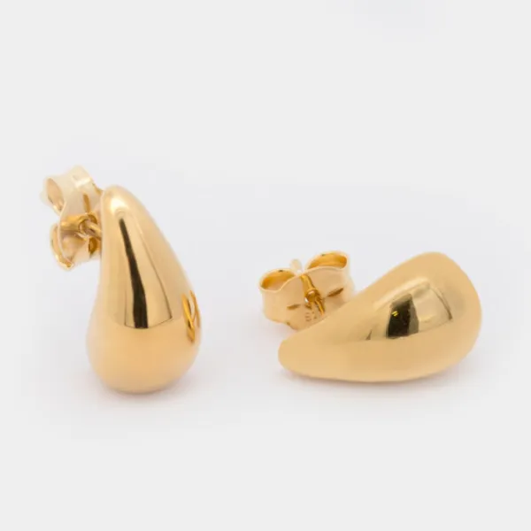 Pendientes Gota Plata Dorada 15mm*Eguzkilore Online