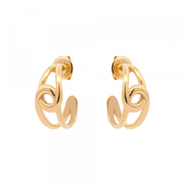 Pendientes Hariak Entrelazado Dorado 20mm*Eguzkilore Outlet