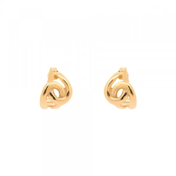 Pendientes Hariak Entrelazados Plata Dorada 12mm*Eguzkilore Best