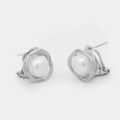Pendientes Hariak Plata y Perla 13mm*Eguzkilore Discount