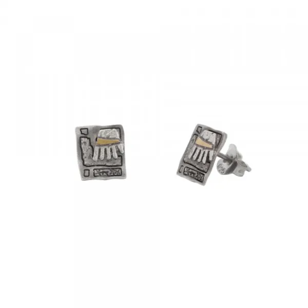 Pendientes Irulegi Plata y Lámina de Oro*Eguzkilore Outlet