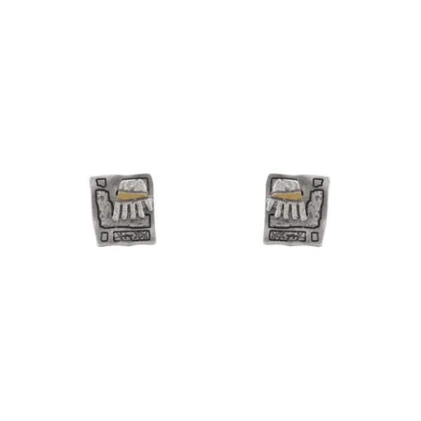 Pendientes Irulegi Plata y Lámina de Oro*Eguzkilore Outlet