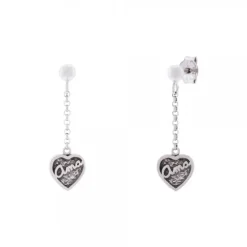 Pendientes Largos Ama Corazón Plata*Eguzkilore Hot