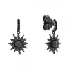 Pendientes Largos Plata Negra y Circonitas Negras*Eguzkilore Hot