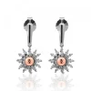 Pendientes Largos Rutenio y Rosa*Eguzkilore