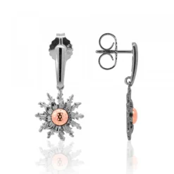 Pendientes Largos Rutenio y Rosa*Eguzkilore