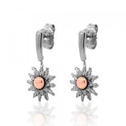 Pendientes Largos Rutenio y Rosa*Eguzkilore