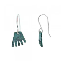 Pendientes Largos Mano de Irulegi Verde*Eguzkilore Discount
