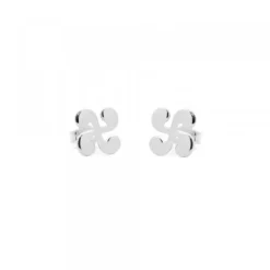 Pendientes Lauburu Oro Blanco 9mm*Eguzkilore Discount