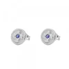 Pendientes Lauburu Plata y Circonita Azul 10mm*Eguzkilore Best
