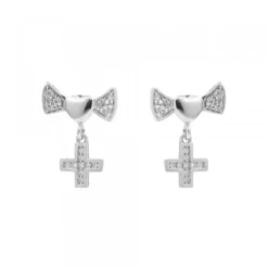 Pendientes Lazo y Cruz de Plata*Eguzkilore Hot