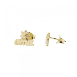 Pendientes Letras Ama Plata Dorada*Eguzkilore Best