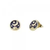 Pendientes Luna de Plata Dorada con Esmalte Azul*Eguzkilore Best