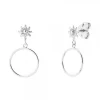 Pendientes Luna Llena Largos Plata*Eguzkilore Online