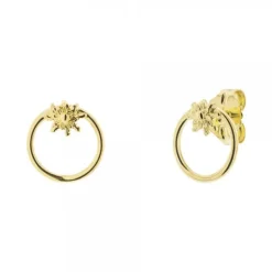 Pendientes Luna Llena Plata Dorada*Eguzkilore Hot