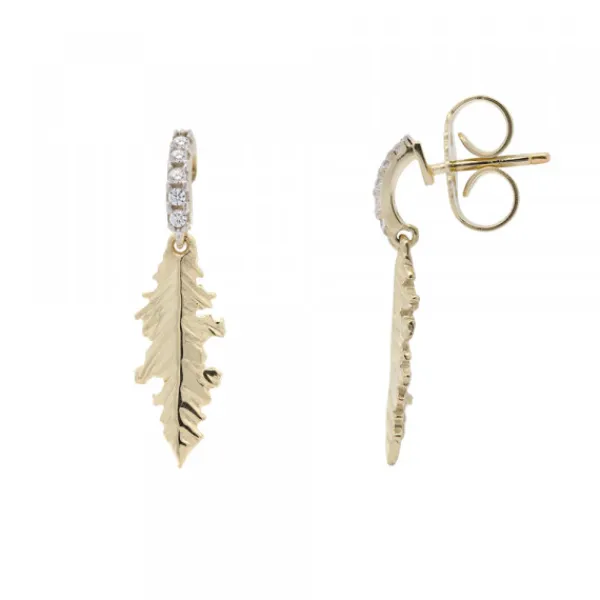 Pendientes Mari Plata Dorada y Circonitas Blancas*Eguzkilore Discount