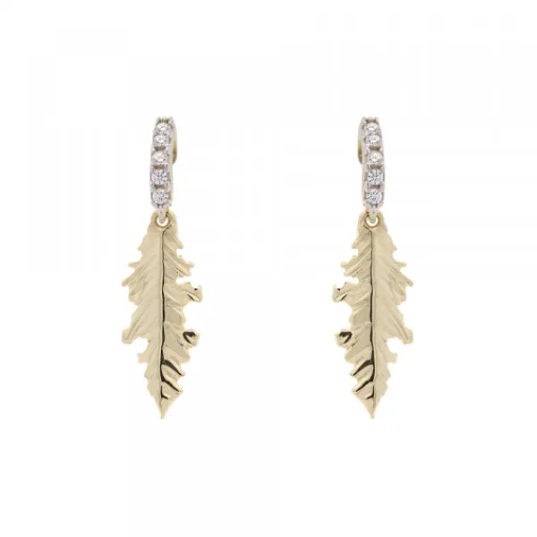 Pendientes Mari Plata Dorada y Circonitas Blancas*Eguzkilore Discount