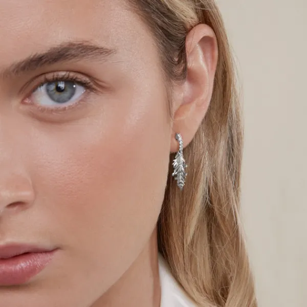 Pendientes Mari Plata y Circonitas Blancas*Eguzkilore Discount