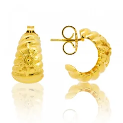 Pendientes Mask de Plata Dorada*Eguzkilore New