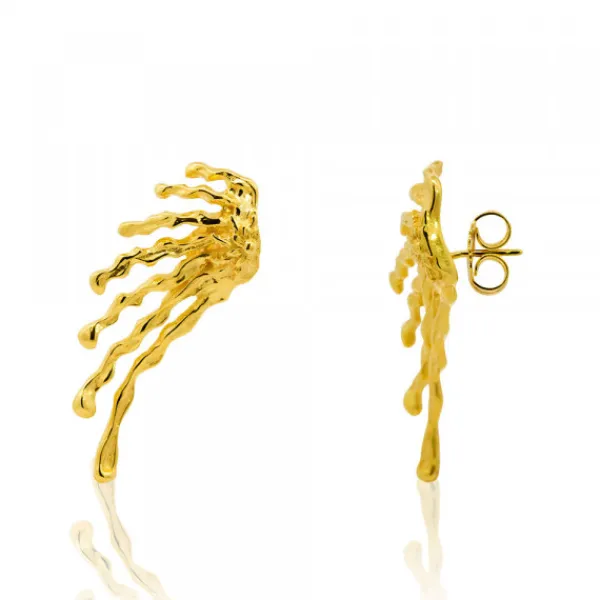 Pendientes Maxi Ur de Plata Dorada*Eguzkilore Discount