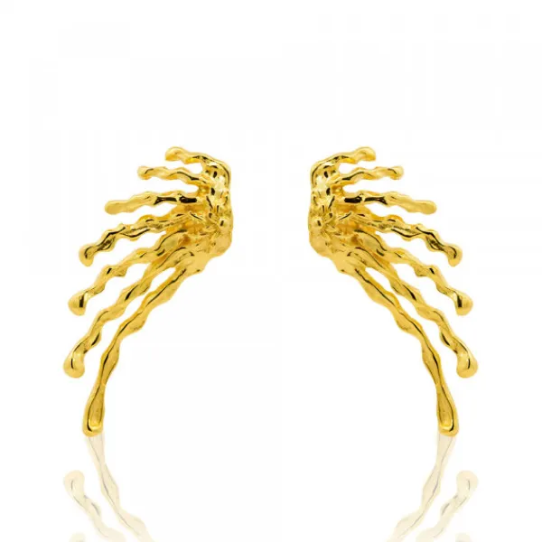 Pendientes Maxi Ur de Plata Dorada*Eguzkilore Discount