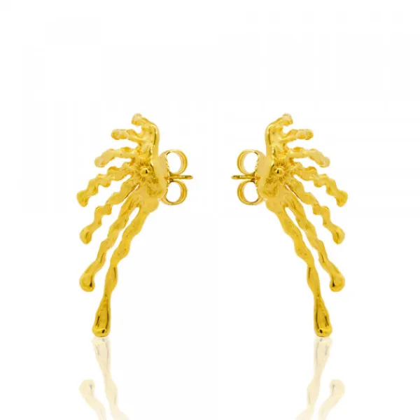 Pendientes Maxi Ur de Plata Dorada*Eguzkilore Discount