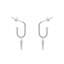 Pendientes Medio Eslabón Punk Plata 15mm*Eguzkilore Hot