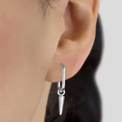 Pendientes Medio Eslabón Punk Plata 15mm*Eguzkilore Hot