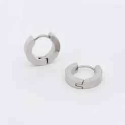 Pendientes Mini Aro Acero Acabado Mate 13mm*Eguzkilore New