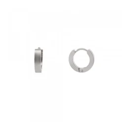 Pendientes Mini Aro Acero Acabado Mate 13mm*Eguzkilore New