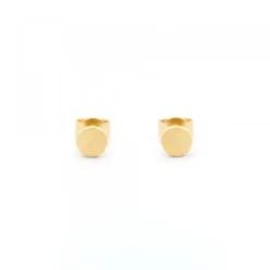 Pendientes Mini Botón Plata Dorada*Eguzkilore Clearance