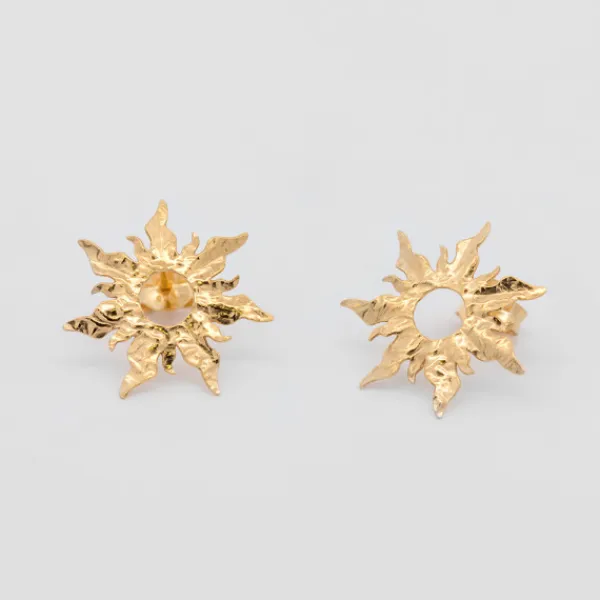 Pendientes Mountain Brillo Plata Dorada*Eguzkilore Hot