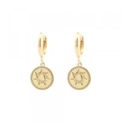 Pendientes Mountain Cripa Redondos de Plata Dorada*Eguzkilore Clearance