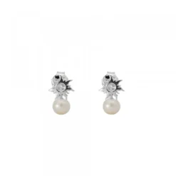 Pendientes Mountain de Plata con Perla*Eguzkilore