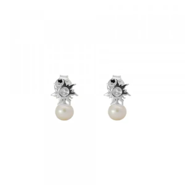 Pendientes Mountain de Plata con Perla*Eguzkilore