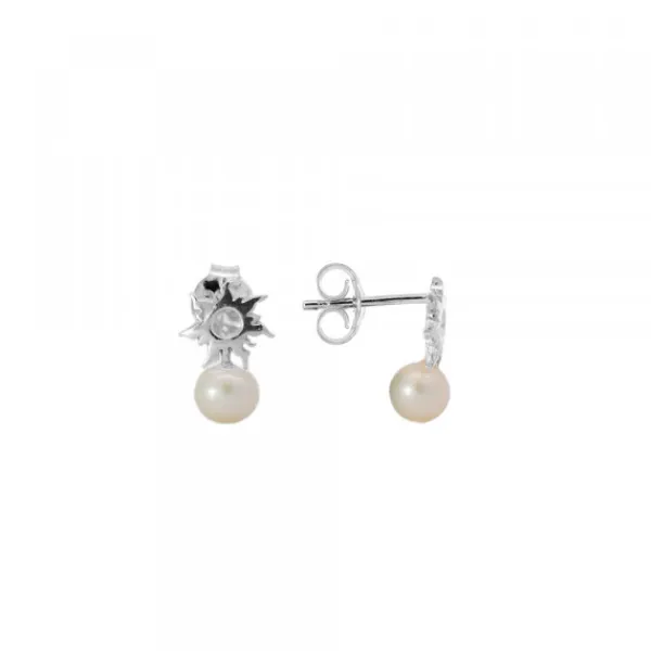Pendientes Mountain de Plata con Perla*Eguzkilore