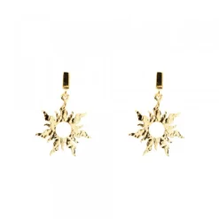 Pendientes Mountain Largos de Plata Dorada 20mm*Eguzkilore Clearance