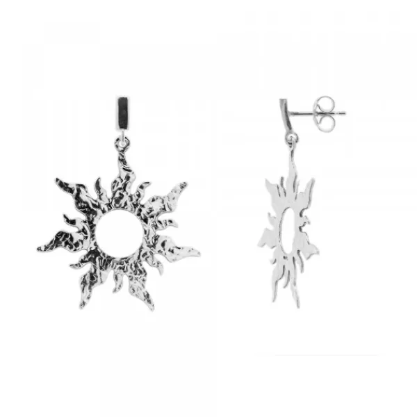 Pendientes Mountain Largos de Plata 30mm*Eguzkilore Sale