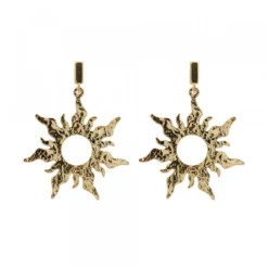 Pendientes Mountain Largos de Plata Dorada 30mm*Eguzkilore Discount