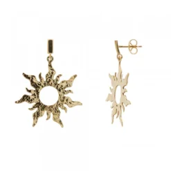 Pendientes Mountain Largos de Plata Dorada 30mm*Eguzkilore Discount