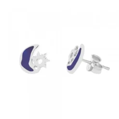 Pendientes Mountain Plata con Esmalte Azul*Eguzkilore Discount