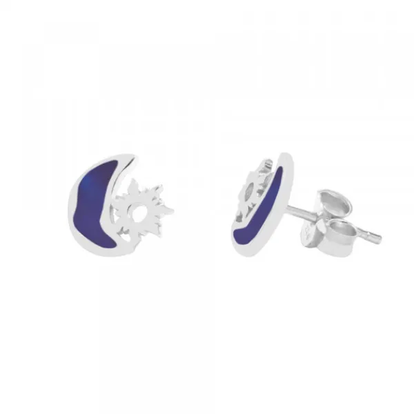 Pendientes Mountain Plata con Esmalte Azul*Eguzkilore Discount